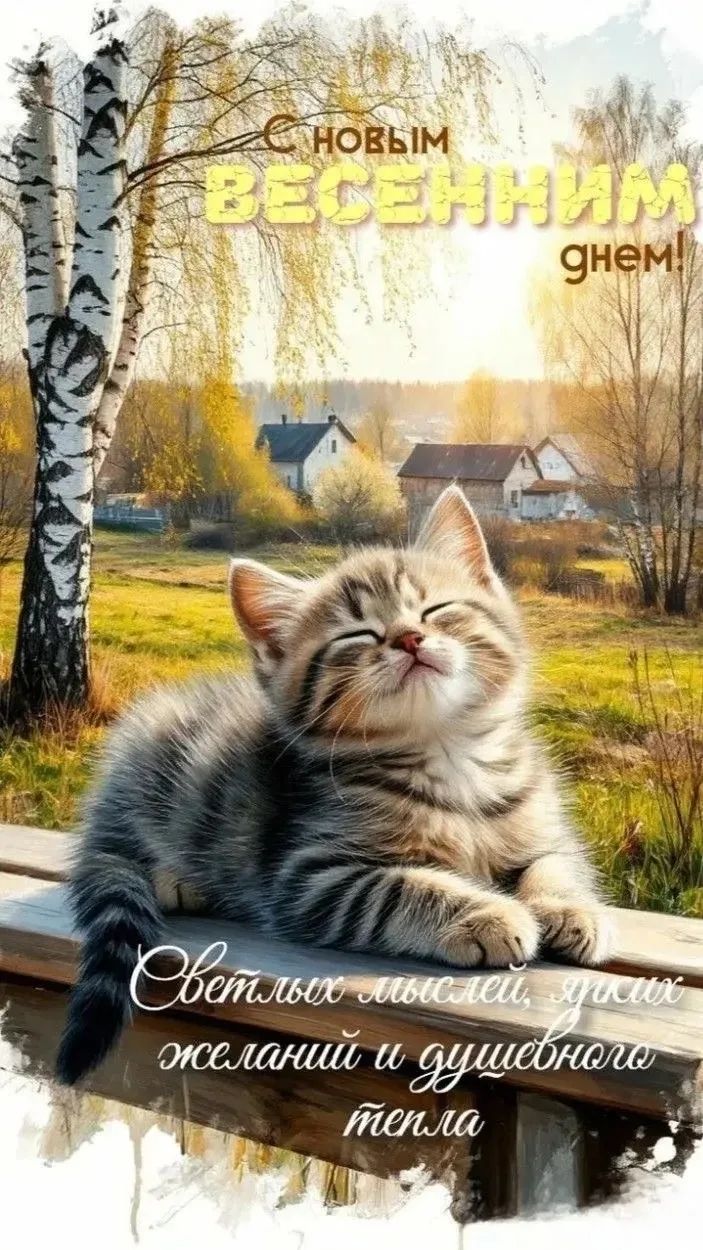 С новым весенним днем! Светлых мыслей, ярких желаний и душевного тепла