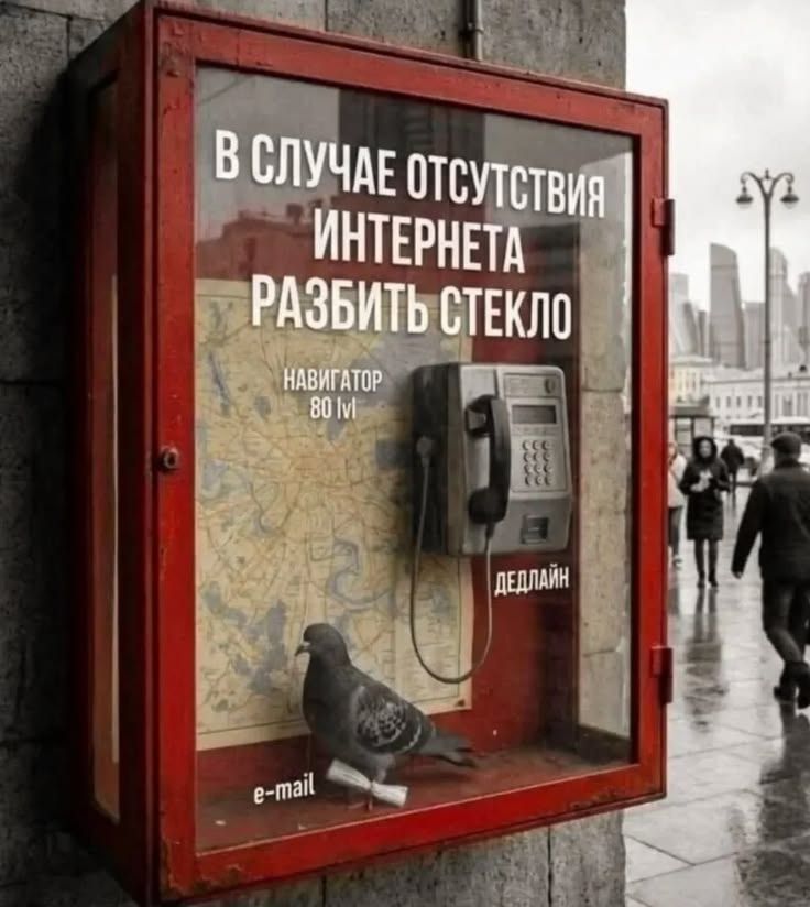 В случае отсутствия интернета разбить стекло, навигатор 80 lvl, дедлайн, e-mail