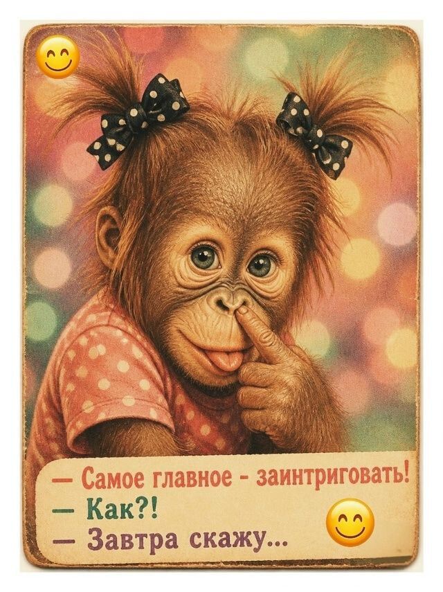 — Самое главное — заинтриговать! — Как?! — Завтра скажу...