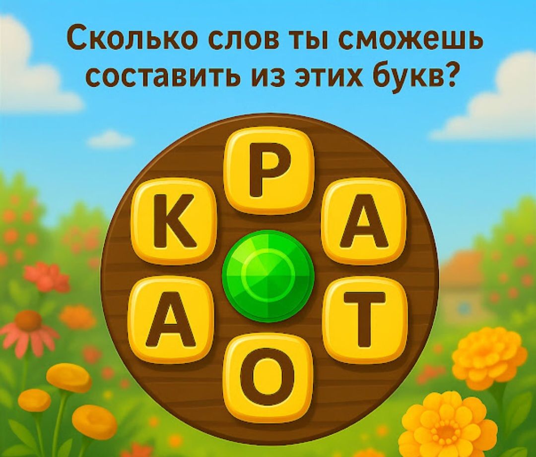Сколько слов ты сможешь составить из этих букв? Буквы: П, К, А, А, Т, О.