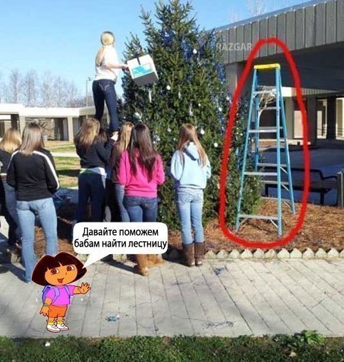 Давайте поможем бабам найти лестницу