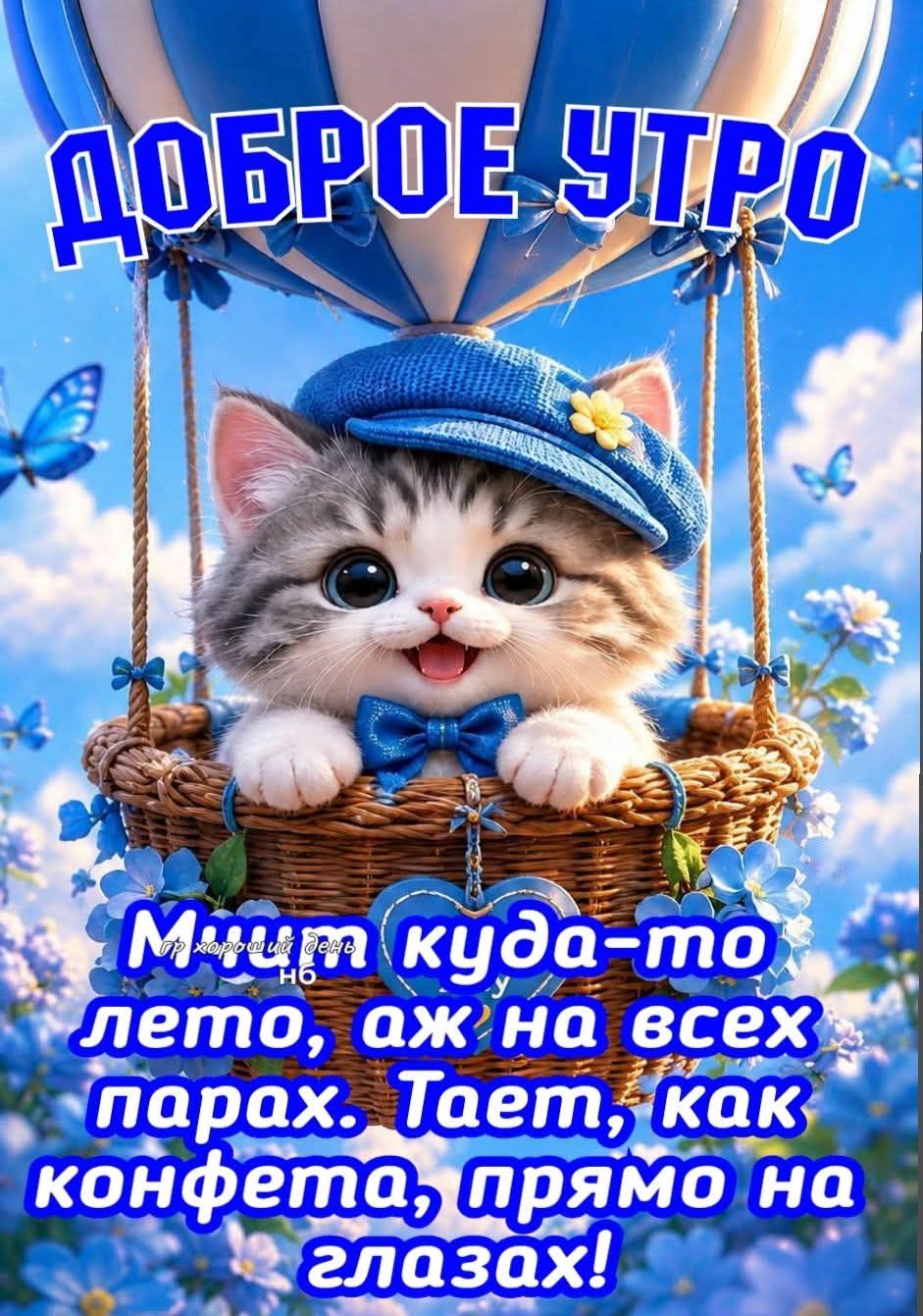 ДОБРОЕ УТРО. Мчит куда-то лето, аж на всех парах. Тает, как конфета, прямо на глазах!