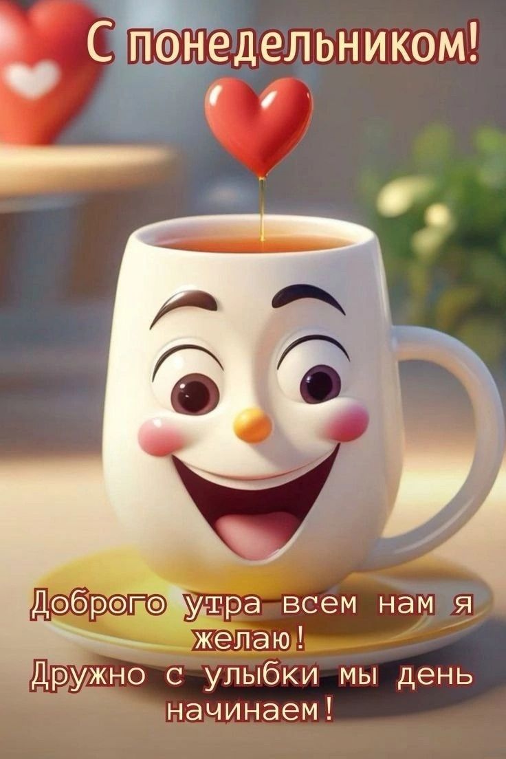 С понедельником! Доброго утра всем нам я желаю! Дружно с улыбки мы день начинаем!