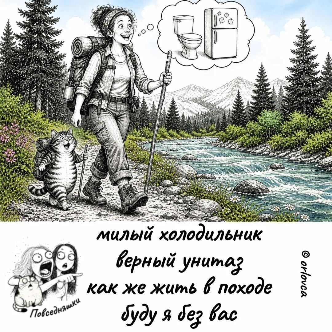 милый холодильник верный унитаз как же жить в походе буду я без вас