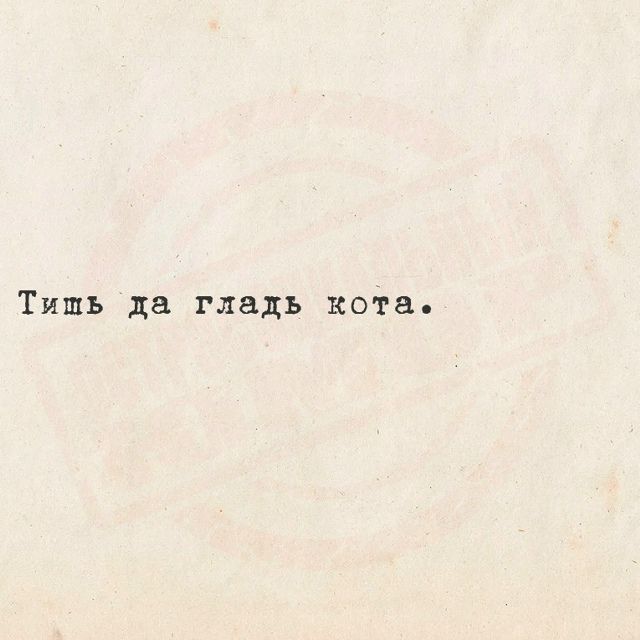 Тишь да гладь кота.