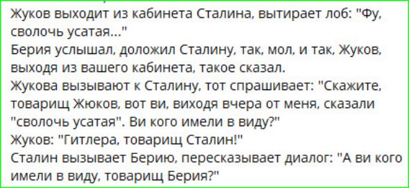 Жуков выходит из кабинета Сталина, вытирает лоб: 