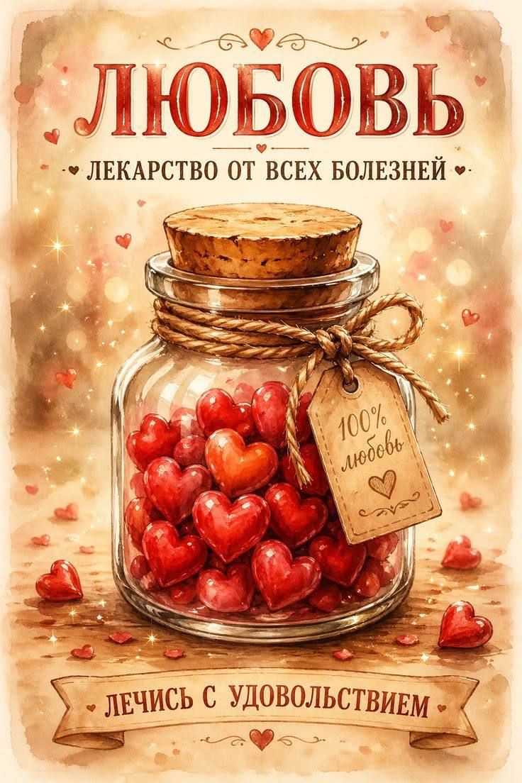 ЛЮБОВЬ ЛЕКАРСТВО ОТ ВСЕХ БОЛЕЗНЕЙ 100% любовь ЛЕЧИСЬ С УДОВОЛЬСТВИЕМ