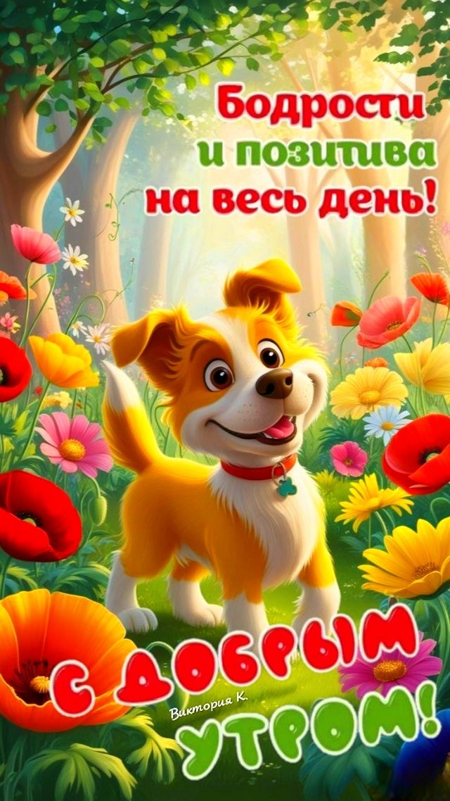 Бодрости и позитива на весь день! С добрым утром! Виктория К.