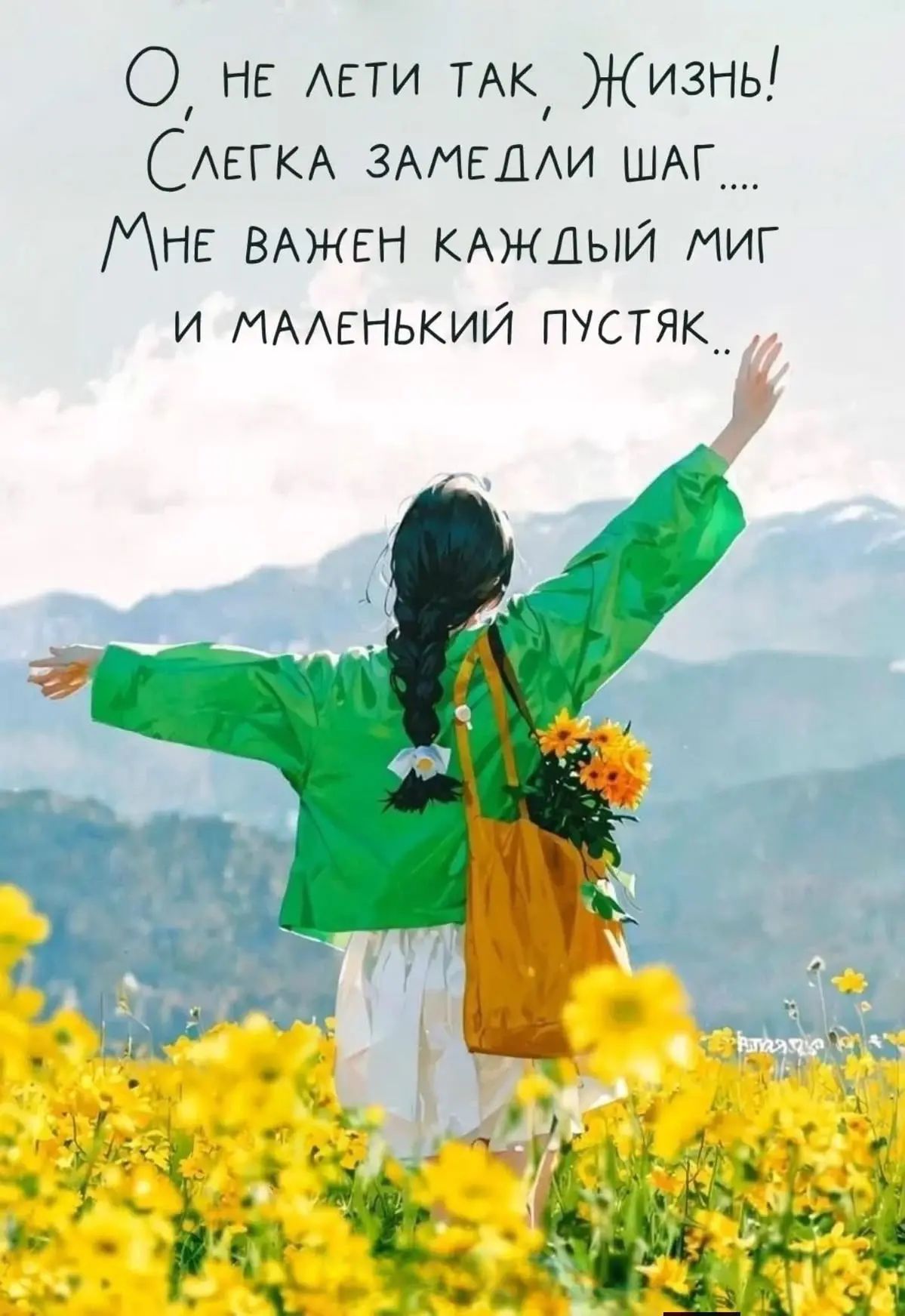 О, не лети так, жизнь! Слегка замедли шаг.... Мне важен каждый миг и маленький пустяк..
