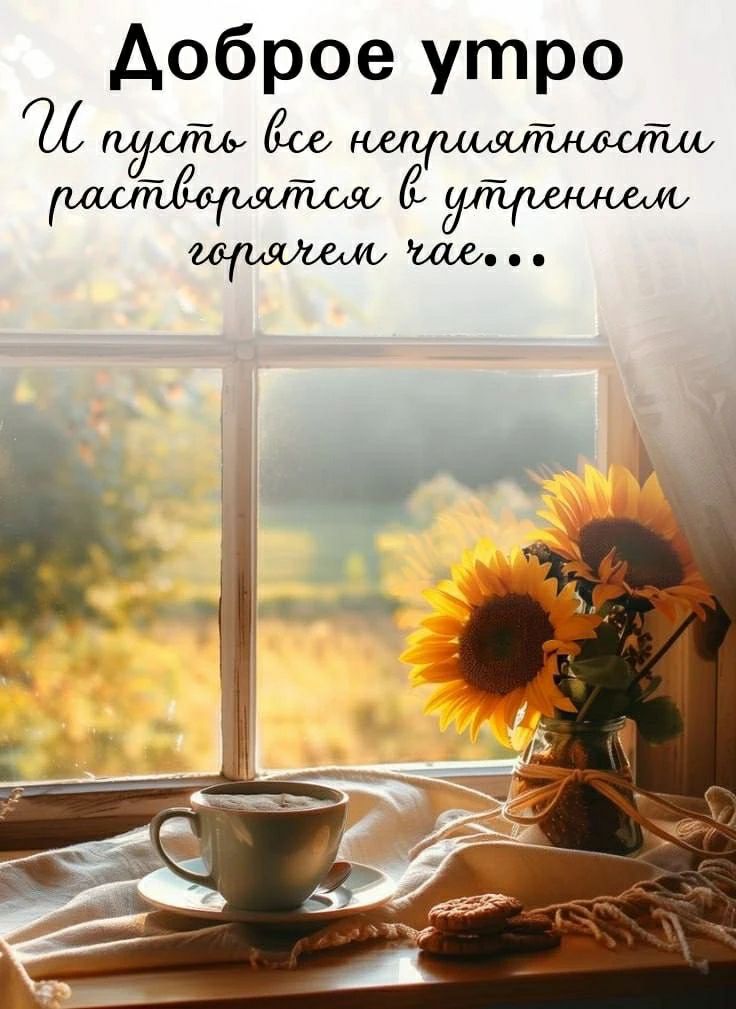 Доброе утро И пусть все неприятности растворятся в утреннем горячем чае...