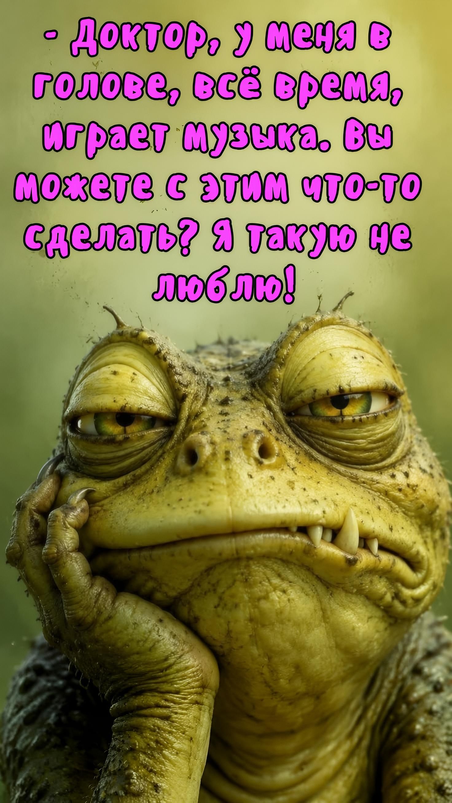 Доктор, у меня в голове, всё время, играет музыка. Вы можете с этим что-то сделать? Я такую не люблю!