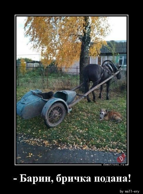 Барин, бричка подана!