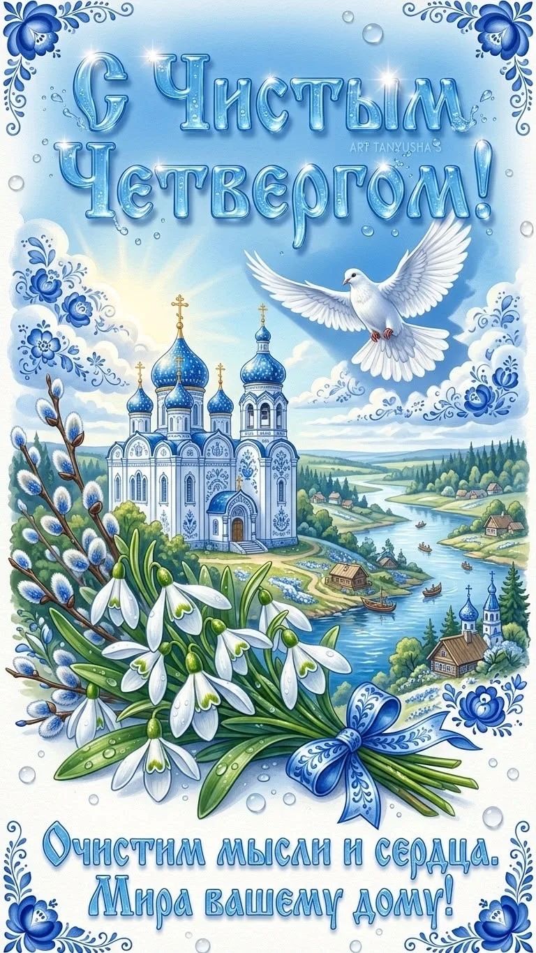 С Чистым Четвергом! ART TANYUSHA Очистим мысли и сердца. Мира вашему дому!