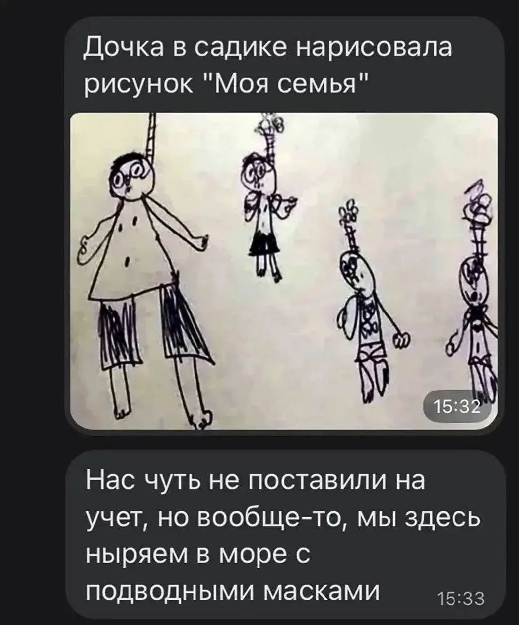 Дочка в садике нарисовала рисунок 