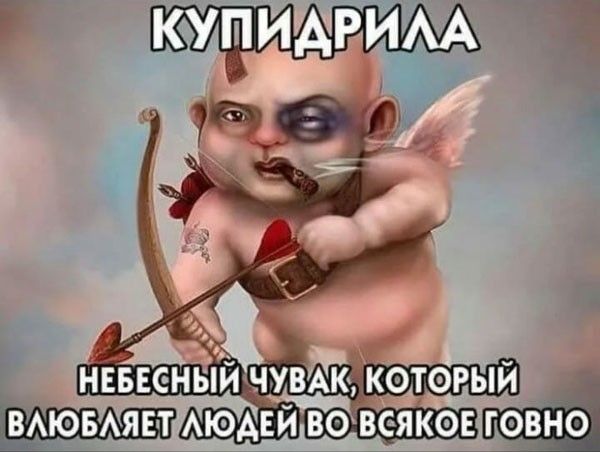 КУПИДРИЛА НЕБЕСНЫЙ ЧУВАК, КОТОРЫЙ ВЛЮБЛЯЕТ ЛЮДЕЙ ВО ВСЯКОЕ ГОВНО
