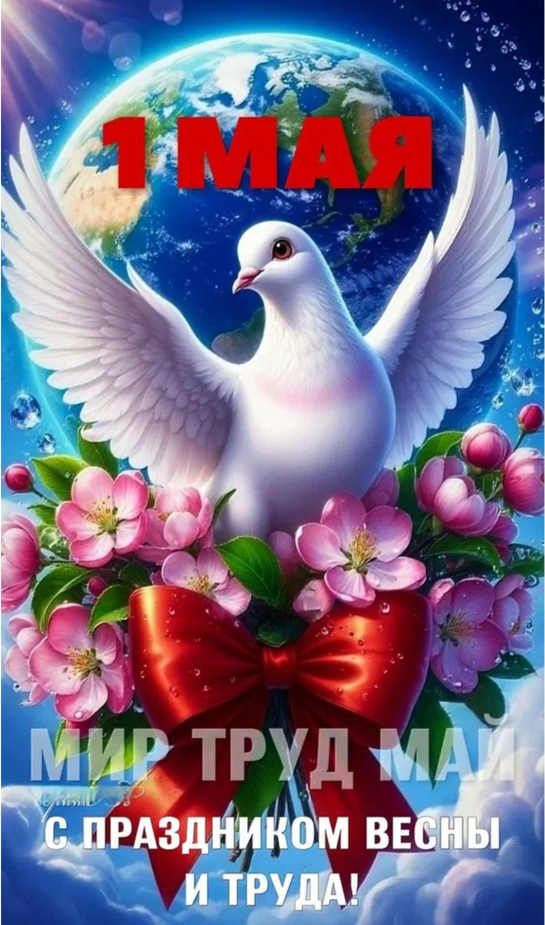 1 МАЯ МИР ТРУД МАЙ С ПРАЗДНИКОМ ВЕСНЫ И ТРУДА!