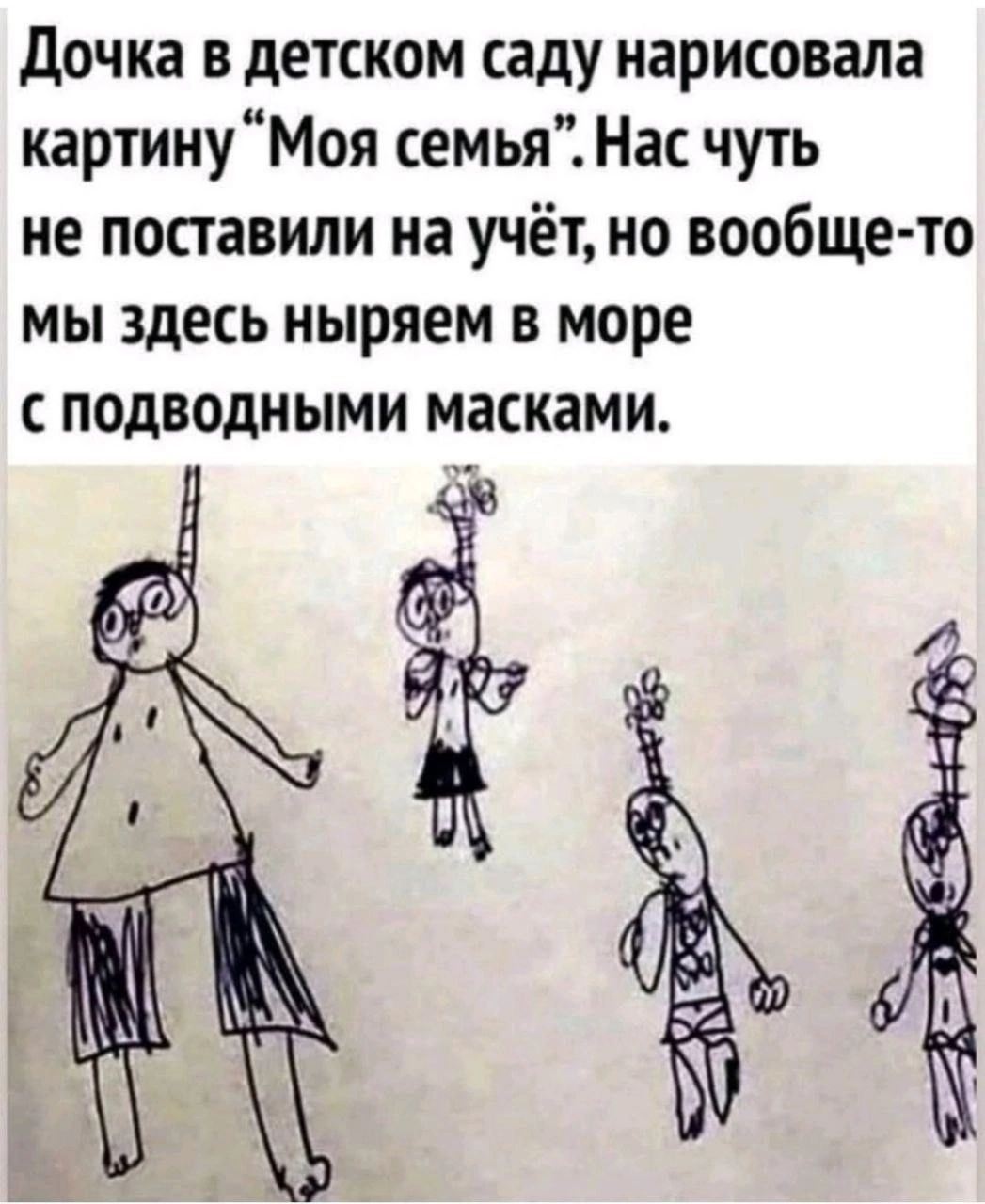 Дочка в детском саду нарисовала картину 