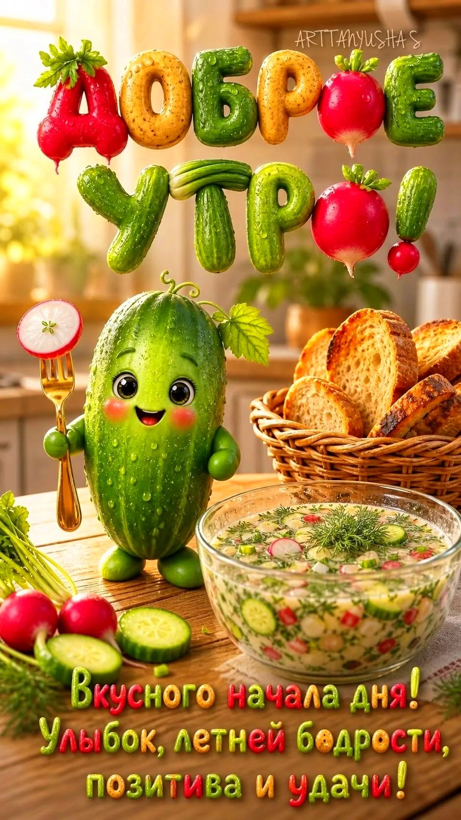 ДОБРОЕ УТРО! Вкусного начала дня! Улыбок, летней бодрости, позитива и удачи! ARTTANYUSHA S