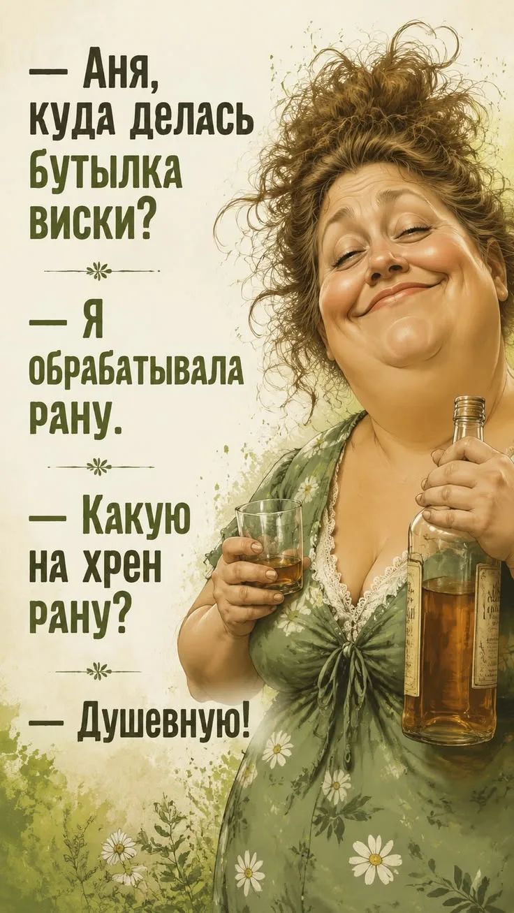 — Аня, куда делась бутылка виски? — Я обрабатывала рану. — Какую на хрен рану? — Душевную!