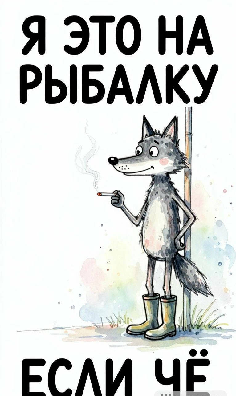Я это на рыбалку, если чё