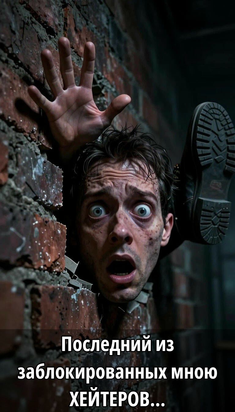 Последний из заблокированных мною ХЕЙТЕРОВ...