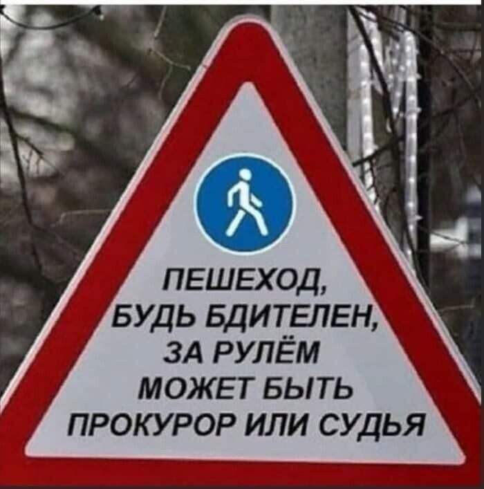 ПЕШЕХОД, БУДЬ БДИТЕЛЕН, ЗА РУЛЁМ МОЖЕТ БЫТЬ ПРОКУРОР ИЛИ СУДЬЯ