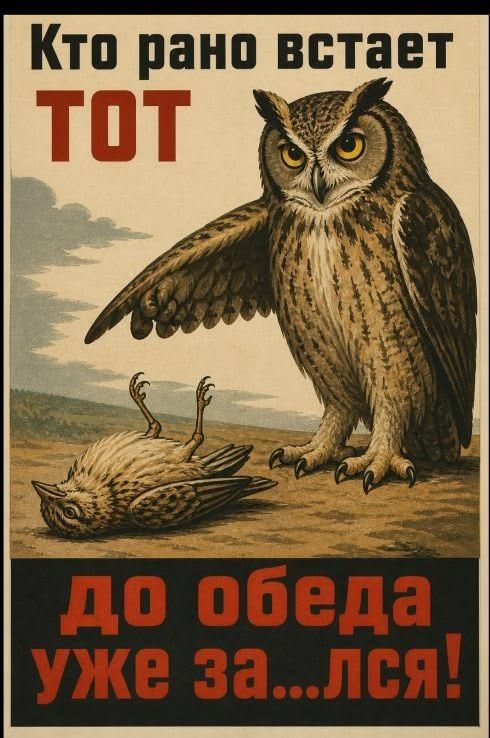 Кто рано встает ТОТ до обеда уже за...лся!