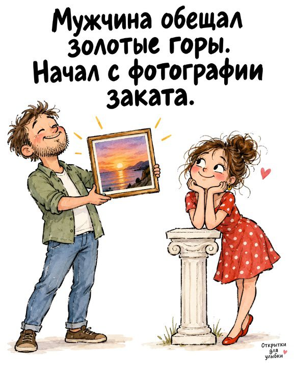 Мужчина обещал золотые горы. Начал с фотографии заката.
