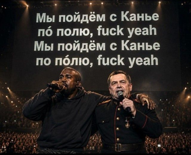 Мы пойдём с Канье по полю, fuck yeah Мы пойдём с Канье по полю, fuck yeah