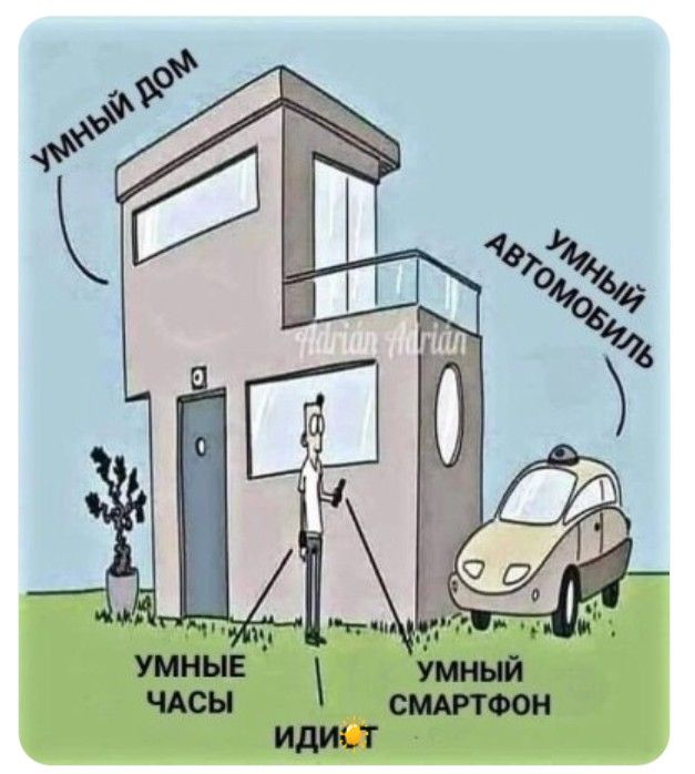 Умный дом. Умный автомобиль. Умные часы. Умный смартфон. Идиот.