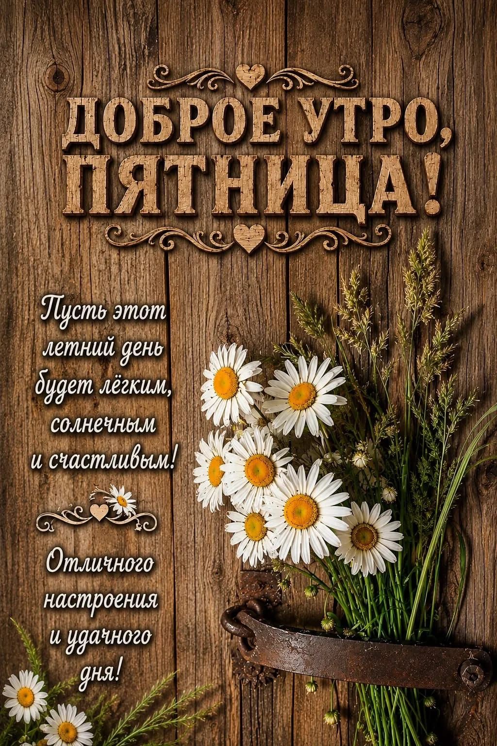 ДОБРОЕ УТРО, ПЯТНИЦА! Пусть этот летний день будет лёгким, солнечным и счастливым! Отличного настроения и удачного дня!