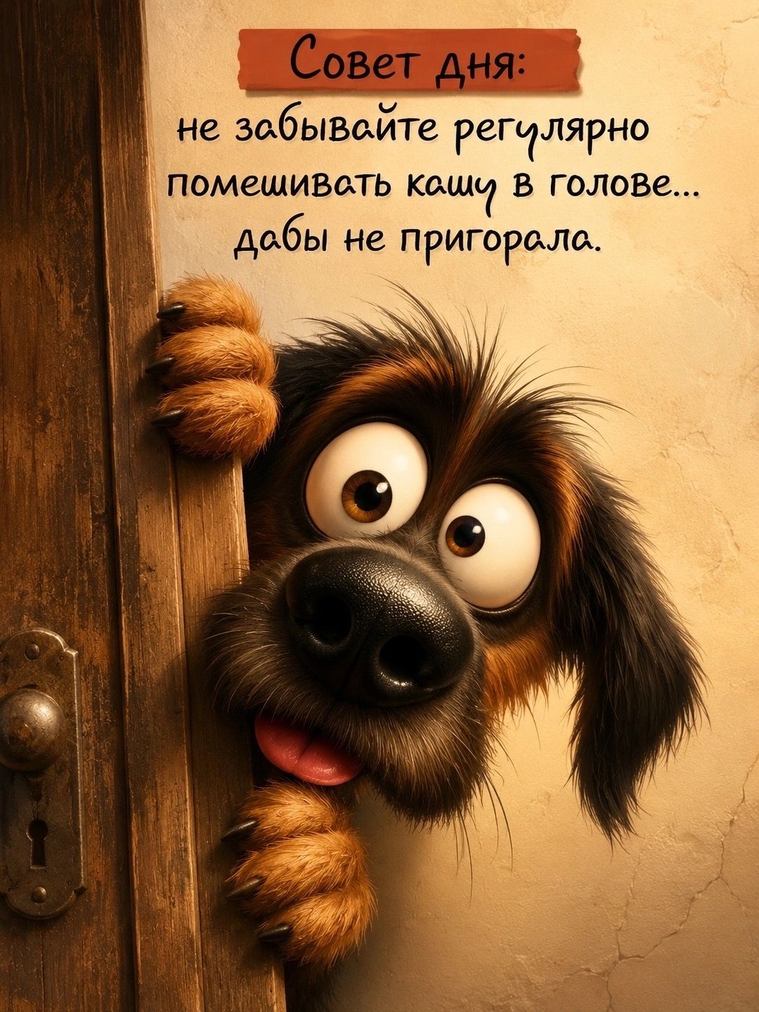 Совет дня: не забывайте регулярно помешивать кашу в голове... дабы не пригорала.