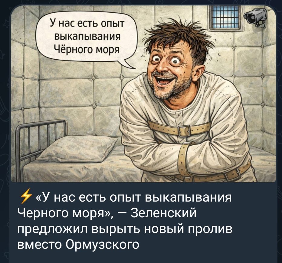 У нас есть опыт выкапывания Чёрного моря. «У нас есть опыт выкапывания Черного моря», — Зеленский предложил вырыть новый пролив вместо Ормузского