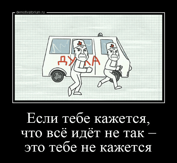demotivatorium.ru ДУРКА Если тебе кажется, что всё идёт не так — это тебе не кажется