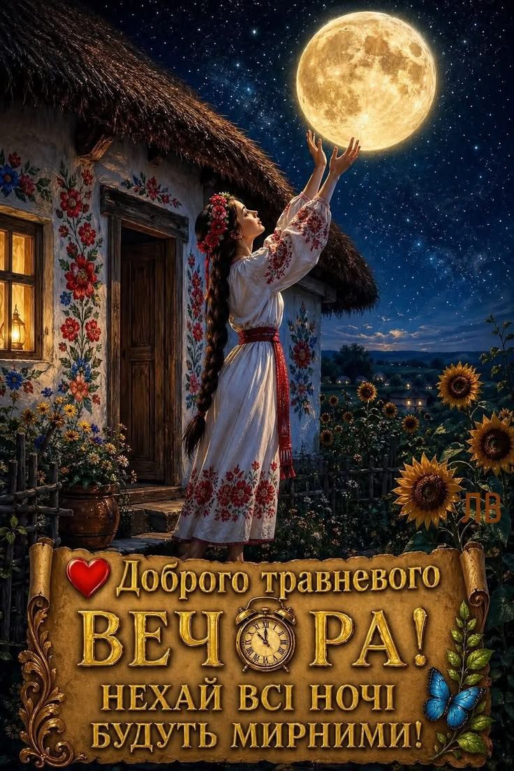 Доброго травневого ВЕЧОРА! НЕХАЙ ВСІ НОЧІ БУДУТЬ МИРНИМИ!