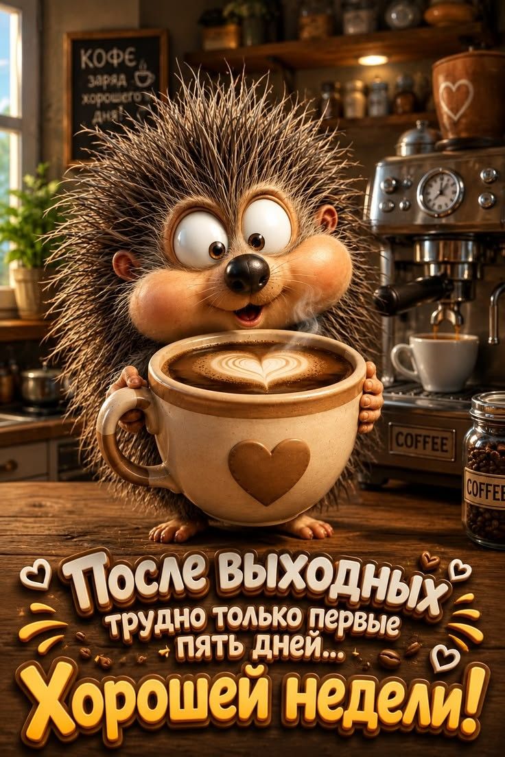 КОФЕ заряд хорошего дня! COFFEE COFFEE После выходных трудно только первые пять дней... Хорошей недели!