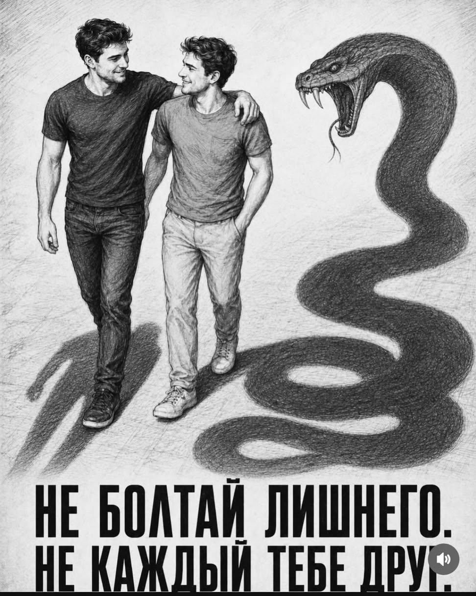 НЕ БОЛТАЙ ЛИШНЕГО. НЕ КАЖДЫЙ ТЕБЕ ДРУГ.