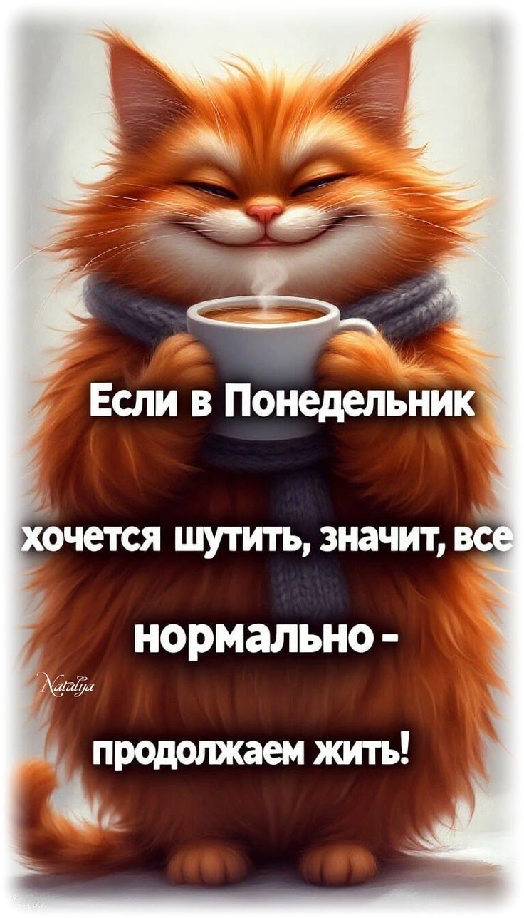 Если в Понедельник хочется шутить, значит, все нормально - продолжаем жить!