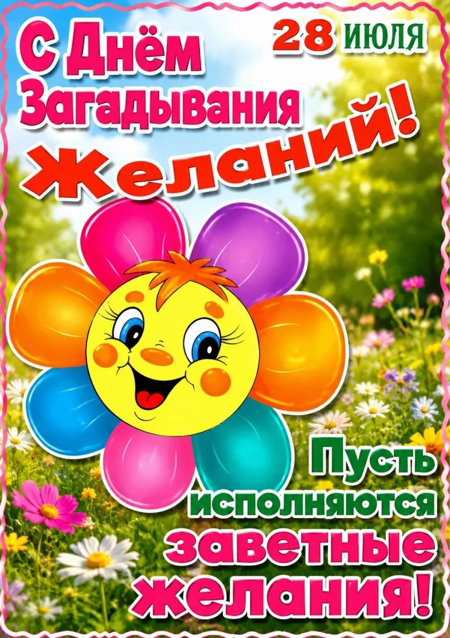С Днём Загадывания Желаний! 28 июля. Пусть исполняются заветные желания!
