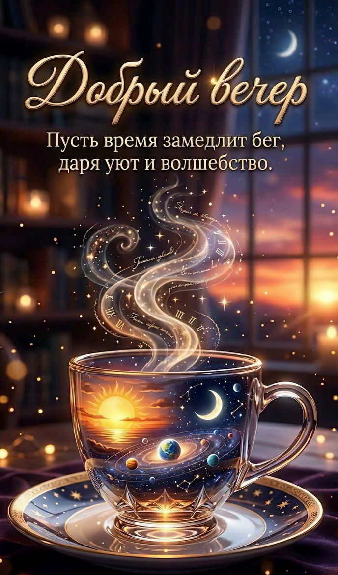 Добрый вечер. Пусть время замедлит бег, даря уют и волшебство.