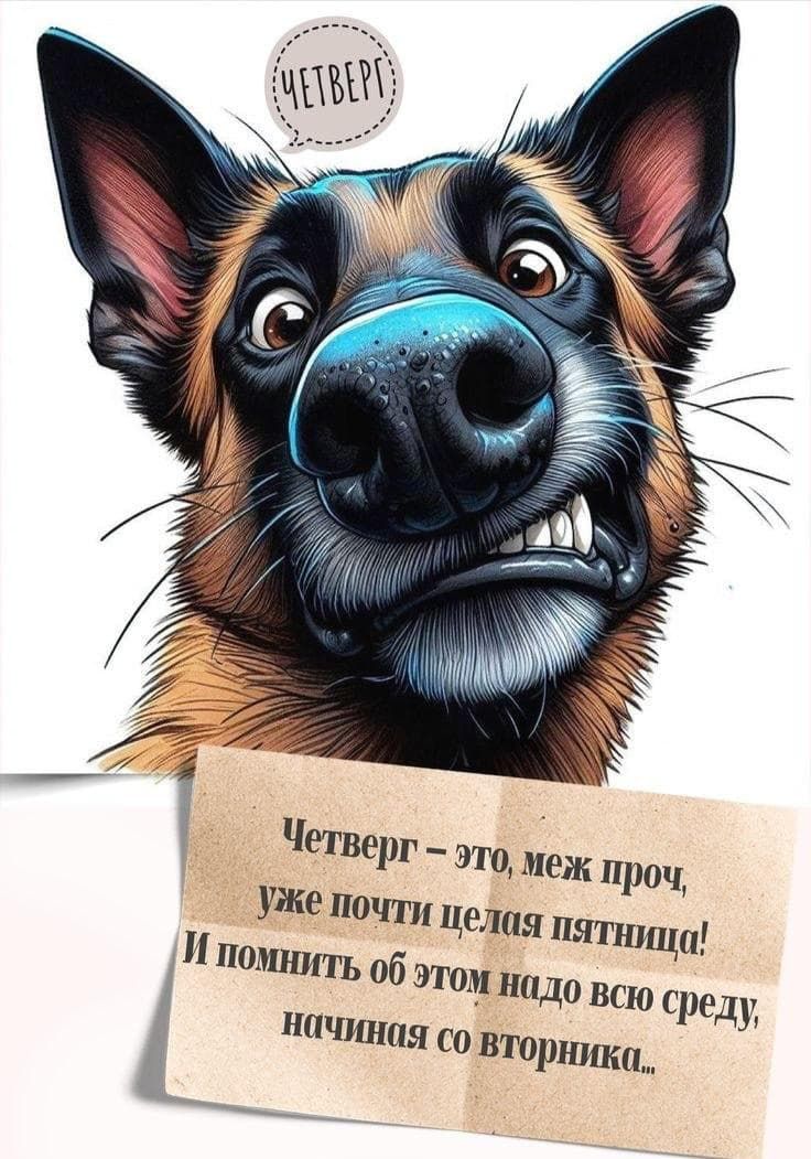 ЧЕТВЕРГ Четверг – это, меж проч, уже почти целая пятница! И помнить об этом надо всю среду, начиная со вторника...