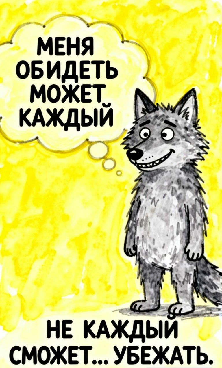 МЕНЯ ОБИДЕТЬ МОЖЕТ КАЖДЫЙ НЕ КАЖДЫЙ СМОЖЕТ... УБЕЖАТЬ.