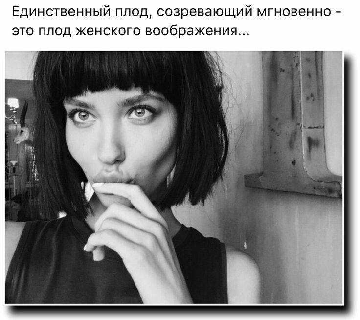 Единственный плод, созревающий мгновенно - это плод женского воображения...