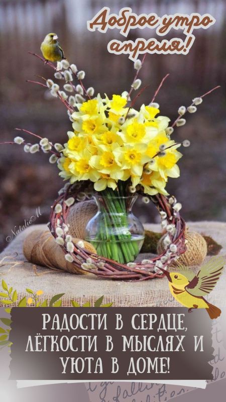 Доброе утро апреля! Радости в сердце, лёгкости в мыслях и уюта в доме!