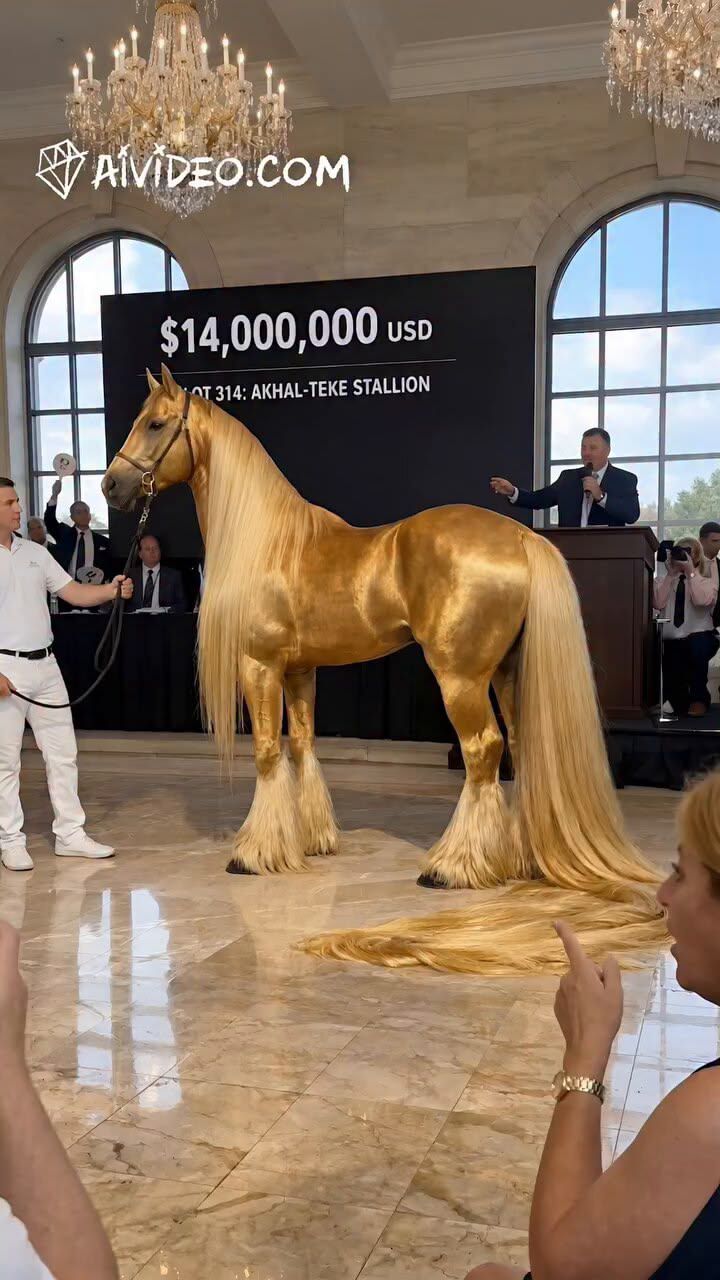 AIVIDEO.COM $14,000,000 USD LOT 314: AKHAL-TEKE STALLION