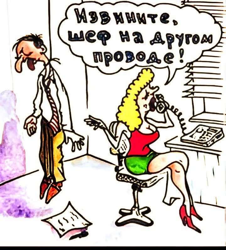 Извините, шеф на другом проводе!