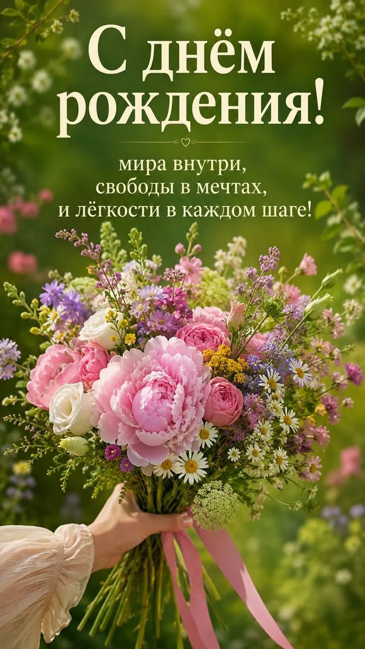 С днём рождения! мира внутри, свободы в мечтах, и лёгкости в каждом шаге!