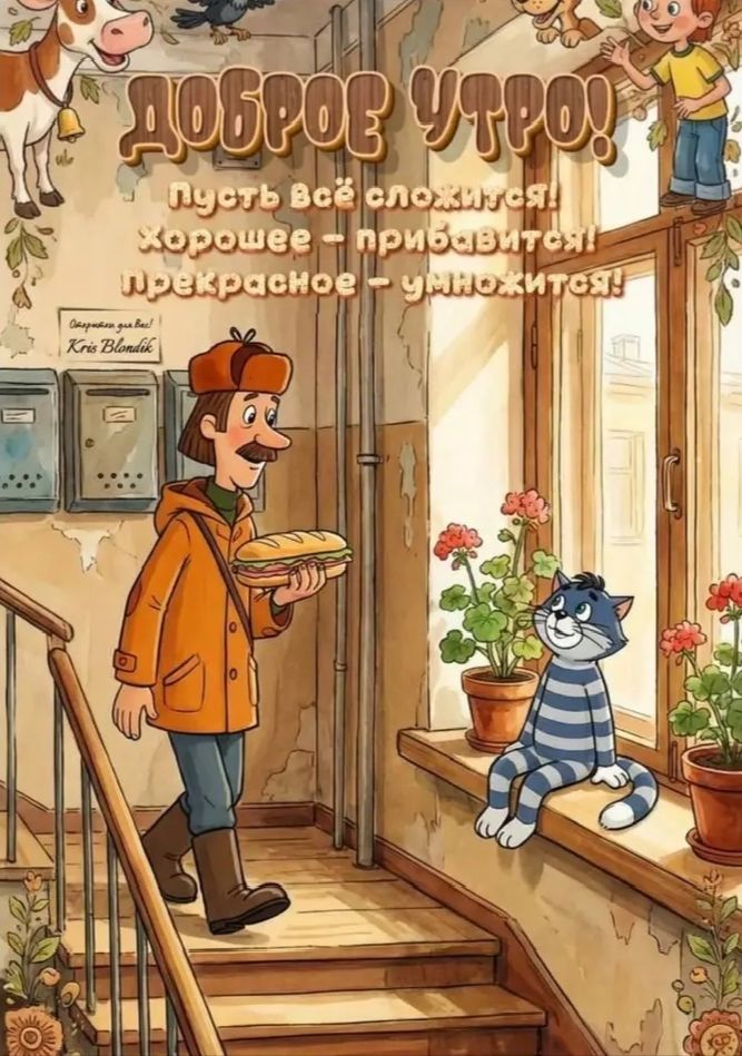 ДОБРОЕ УТРО! Пусть всё сложится! Хорошее - прибавится! Прекрасное - умножится! Открытки для Вас! Kris Blondik