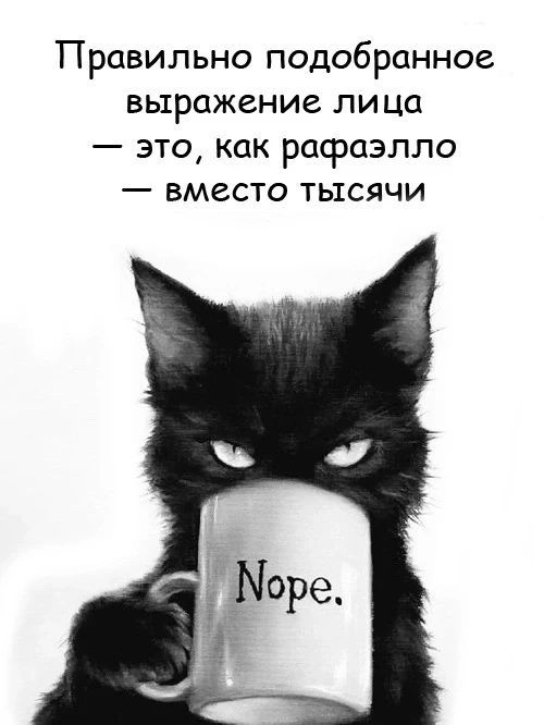 Правильно подобранное выражение лица — это, как рафаэлло — вместо тысячи Nope.