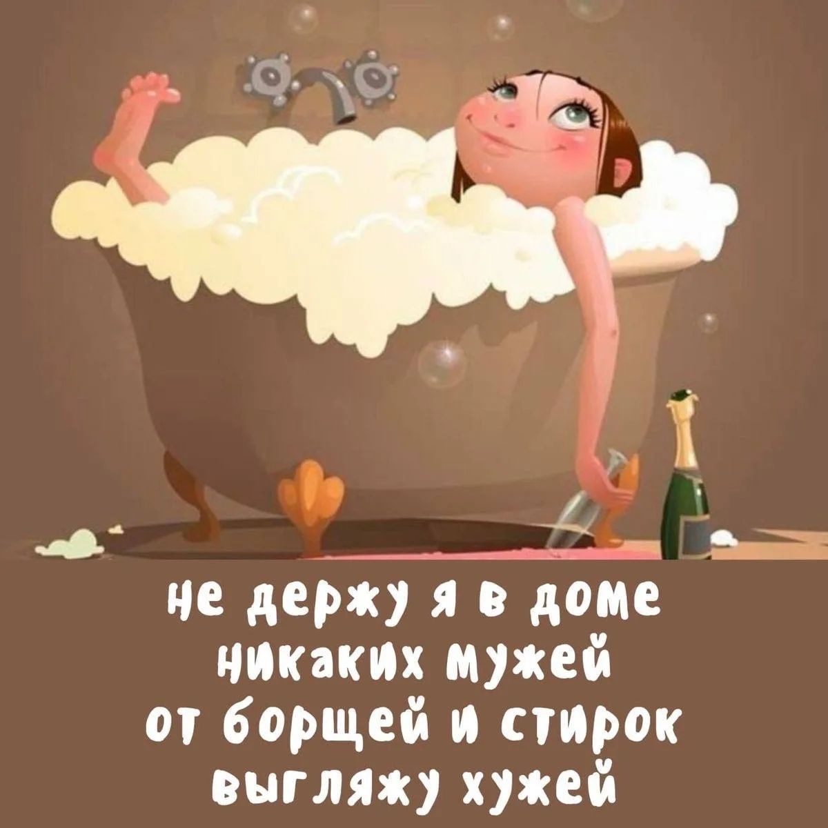 не держу я в доме никаких мужей от борщей и стирок выгляжу хужей